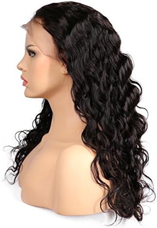 JK Lace Front Human Hair Wigs Glueless Brazilian Deep Body Wave Remy Hair Wigs for Black Women 130% Destiny Lace Wigs Natural Color with Baby Hair 18 inch