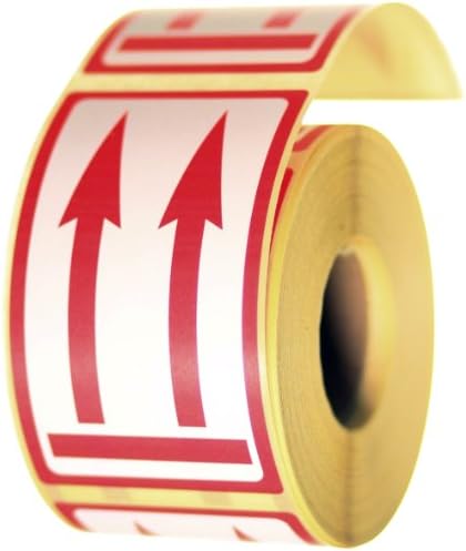Labels-Direct "This Way Up" Double Arrow Packaging Label 120mm x 70mm 1 Roll - 500 Labels Easy Peel Sticky Parcel Postage Shipping Warning Labelling