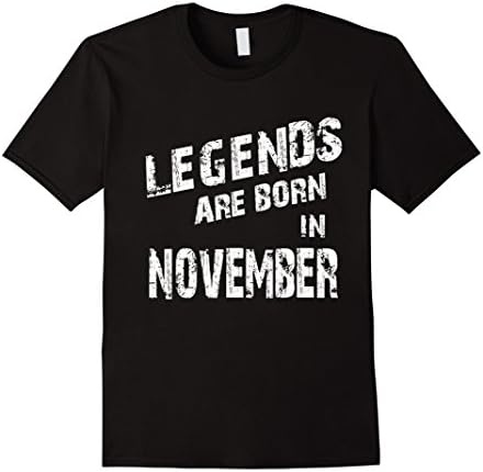 Men's Legends Are Born In November Medium Black
