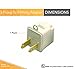 Coleman Cable 9901 3-Prong To 2-Prong Adapter, Grounding Outlet Converter, 2-Pack