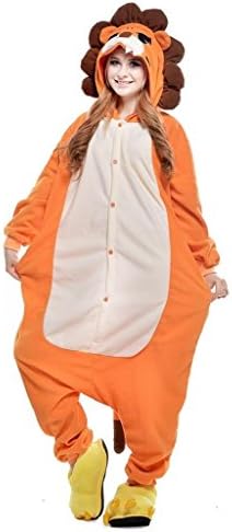Datangep Unisex Adult Lion Onesie Pajamas Kigurumi Halloween Christmas Cosplay Costume X-Large