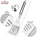 GRILLART Grill Utensil BBQ Tools Set Reinforced Tongs 3-Piece Heavy Duty Stainless-Steel Barbecue Grilling Accessories, Metal Spatula, Tongs, Fork -Bonus Insulated Gloves (Orange)
