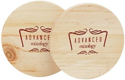 Advanced Mixology Set of 6 Beautiful Handcrafted Artisan Wooden Coasters (6) by Advanced Mixology