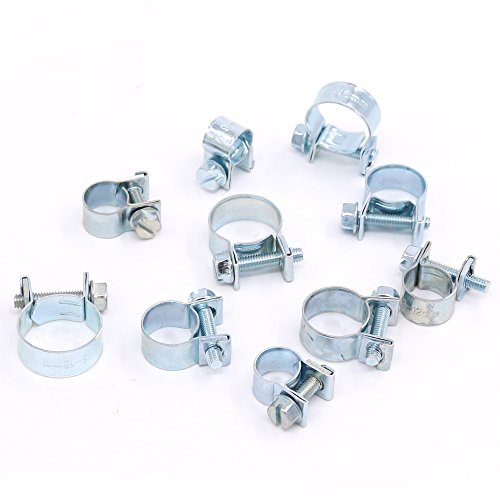 Hilitchi 78Pcs Mini Fuel Injection Line Style Hose Clamps Assortment