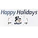Happy Holidays Christmas Garage Magnets, Blue