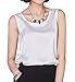 Inital Women's Silk Tank Tops Silky Cami Slolid Sleeveless Blouse