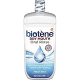 Biotene Fresh Mint Moisturizing Oral Rinse Mouthwash, Alcohol-Free, for Dry Mouth, 33.8 ounce (2 packs)