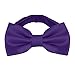 Platinum Hanger Mens Classic Pre-Tied Satin Formal Tuxedo Bowtie Adjustable Length Large Variety Colors Available (Purple)