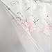 Zhh Curtain Valance for Window Door Decor - Flower Short Curtain with Embroidery Flower, 17 x 59 Inch, White