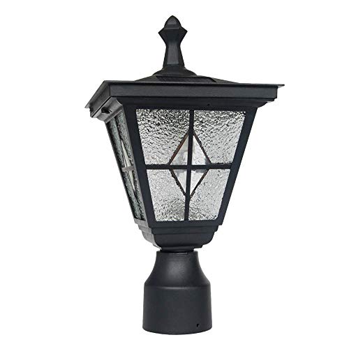 Kemeco ST4221SSP4 LED Cast Aluminum Solar Lamp Post Light with Planter Arm Hook for Outdoor Landscape Pathway Street Patio Garden Yard