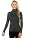 Woolx Women's Merino Wool Turtleneck - Ultimate Warmth & Style, Medium, Charcoal Heather