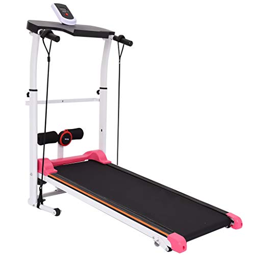 Lovensiki NonElectric Treadmill Folding TwoWheeled Treadmill