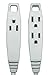 Barium Electric 25 Ft. Extension Cord Angled Plug White 25 Foot | 3 Outlets | 16 AWG | 1625 Watt | 13 Amp | 120 Volt - Electronics, Appliances, Power Tools - 3 Prong, 16 Gauge, w/Ground, 110-125V