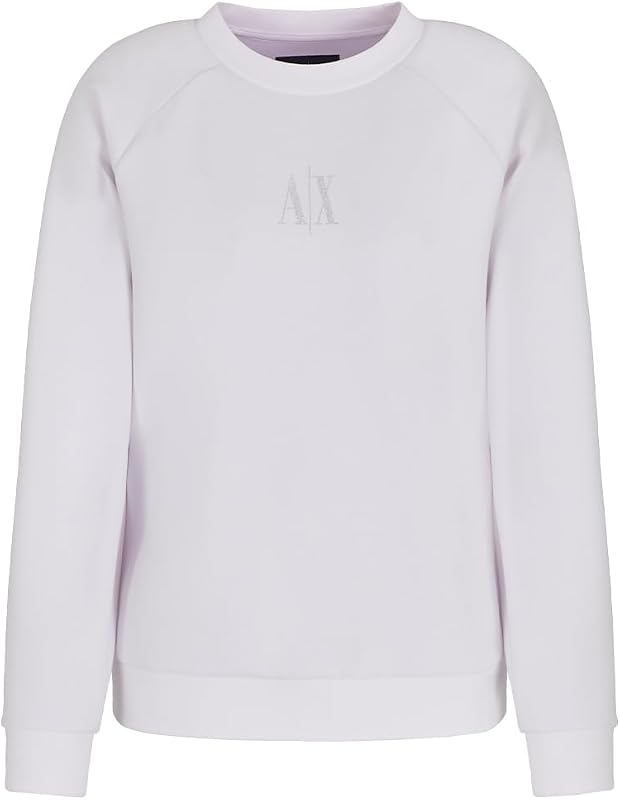 Mulheres, Projeto Icon, Logótipo Brilhante, Sweatshirt, Gola Redonda, Branco Óptico, L, Cor Branca., L