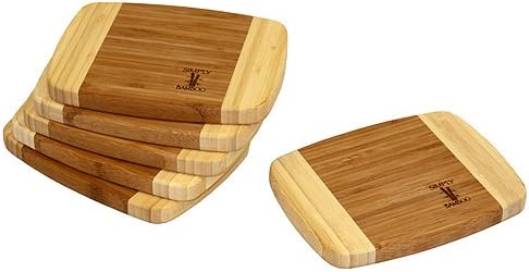 Set of 6 Piece Napa Bamboo Cutting Bar Board Set for Kitchen | Chopping Board | Carving Slicing Vegetables, Meat, Fruits | 100% Organic & Safe Wood - 8" x 6" x 0.75"