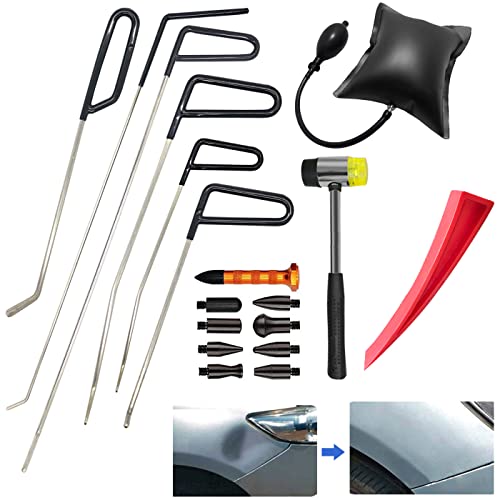 MENQANG Strumento di Riparazione ammaccatura Senza Vernice,Kit di Riparazione di grandine Set di estrattori per la rimozione di ammaccature Senza Vernice