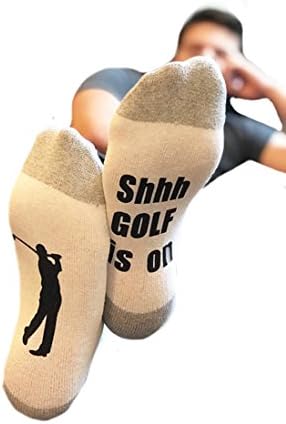 Ryshman IF YOU CAN READ THIS BEING ME CHOCOLATE &amp; Fuck Off Crew Socks For Men Women (Golf1)