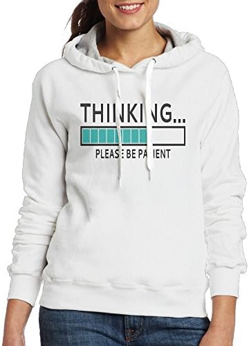 Female Models Long Sleeve Sweater THINKING PLEASE BE PATIENT MulticolourFashion Casual Sweater Hooded Sweatshirt
