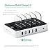 Satechi 5-Port USB Charging Station Dock with Qualcomm Certified Quick Charge 2.0 for iPhone X, 8 Plus, 8, iPad Pro, Air, Mini, Samsung Galaxy S8 and More (White)
