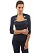 PattyBoutik Women's Bolero Button Long Sleeve Blouse