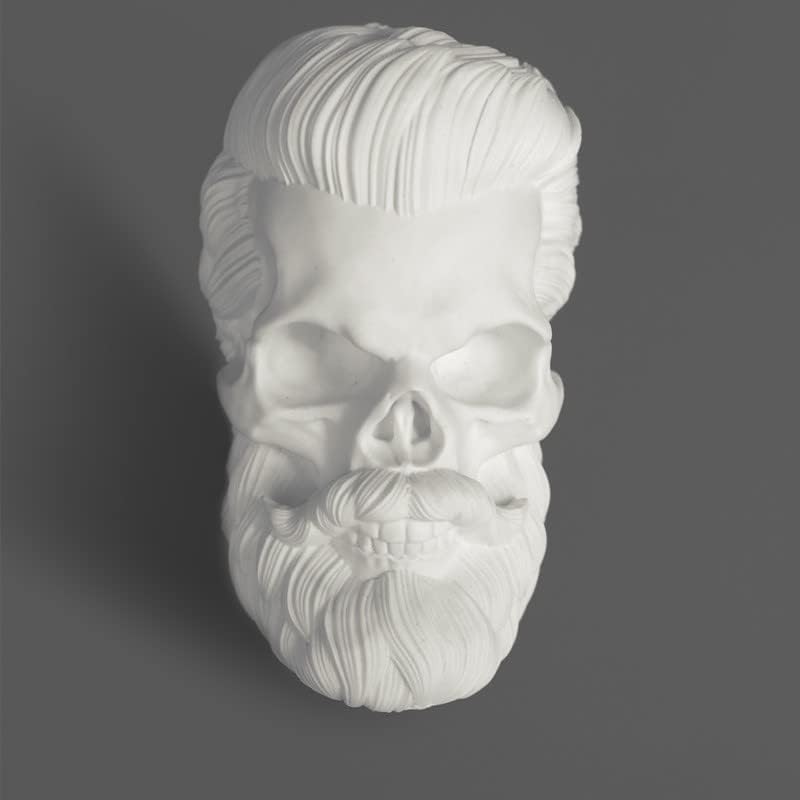 EASCHEER Skull Statue Figurine,4.13 Inch Resin Skull Head Skeleton Statue Collectible Halloween Skull Home Decor Punk Decor