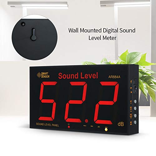 Konnon Digital Noise Meter Wall Mounted Digital Sound Level Meter Decibel Monitoring Tester Noise Volume Measuring Instrument 30-130dB Measuring Range - Thumbnail 7