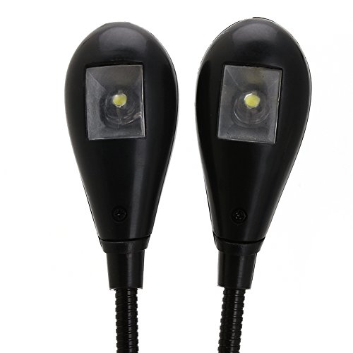 Delight eShop Clip On LED Book Light Arm Reading Laptop Music Stand Tablet PC iPad Travel Lamp