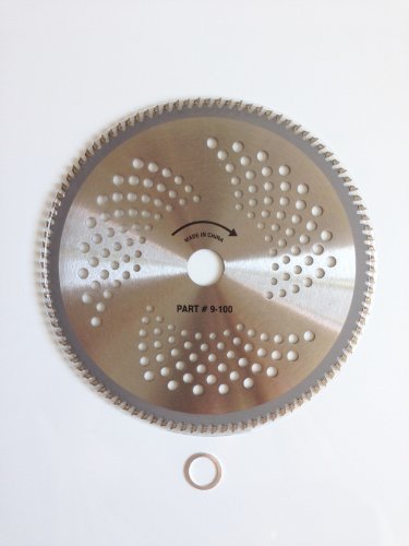1 Blade 9" -100t -- Multi-Use Brush Specialty -- RENEGADE BLADE - Carbide Brush Cutter weed eater Blades, 230mm diameter