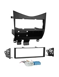Metra Lower Dash   Kit de instalación DIN para Honda Accord 2003 2004 con arnés de alambre, Negro