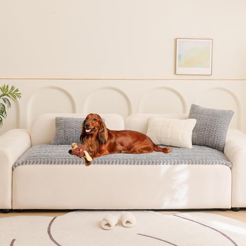 Mitid Sofa Cover Fuzzy Couch Covers
