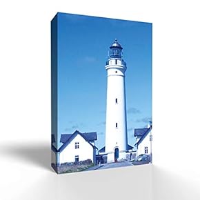 Canvas Wall Art Lighthouse Pictures Home Wall Decorations for Bedroom Living Room Paintings Canvas Prints Framed - 12x18 inches