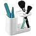 iDesign 43431 Med+ Bathroom Medicine Cabinet Organizer, Toothbrush and Toothpaste Holder - White