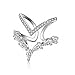 AMANT Double V-shape Ocean Wave Ring Cubic Zirconia