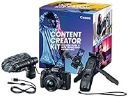 Canon EOS M50 Mark II Content Creator Kit, Mirrorless 4K Vlogging Camera Kit Includes EF-M 15-45mm Lens, Tripo
