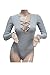 Pink Queen Women's One Piece Knit Tight Bodysuit Jumpsuit Size S Gray