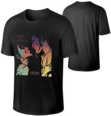 Taseisd Mad Season Above Cool Short Sleeves Men's Fashion Leisure Round Neck T-Shirt
