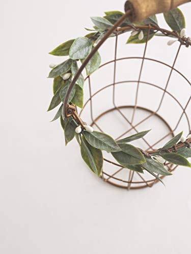 Rustic Flower Girl Basket - Metal Wedding Basket w/Wood Handle - Flower Petal Basket - Rustic Flower Girl Basket by Ragga Wedding
