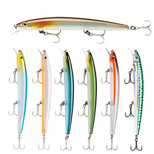 xiangen Fishing Bait Fishing Bait Lure Deep Diving Crank Bait Fishing Tumbler for Bass Squid Fresh Water and Sea Water (2Pcs) 1.3Cm