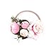 DDazzling Flower Baby and Newborn Girls Headband Floral Crown Photo Props (Pink)