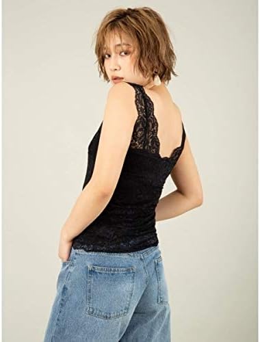 Amazon セシルマクビー Cecil Mcbee 肩レーストップス Vネック レディ セクシー 大人可愛い ブラック M Tシャツ カットソー 通販