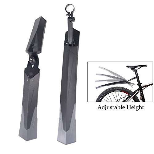 WElinks Soft Plastic Bike Fenders Set, Bike Front Rear Rain Mud Guards Accessories Set, 2Pcs/set Road Mountain Bike Bicycle Cycling Front/Rear Wheel Tire Tyre Mud Guards Mudguard Fenders Set