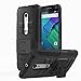 Moto X Pure Edition Case, MoKo Shock Absorbing Hard Cover Ultra Protective Heavy Duty Case with Holster Belt Clip + Built-in Kickstand for Moto X Pure Edition / Moto X Style - Black