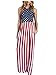 Xuan2Xuan3 Women 4th July Patriotic Flag Independence Day Stars and Stripes USA Long Maxi Dress