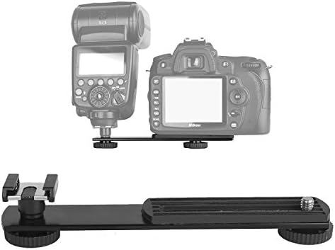 Crazefoto Straight Camera Flash Bracket 1/4"-20 Screw Hot Shoe Mount for Video Lights, Microphone, Monitor and Camera Accessories