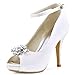 ELEGANTPARK AK Wedding Dress Clutch Double Rhinestones Flowers Silver Shoe Clips 2 Pcs
