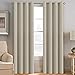 H.VERSAILTEX Blackout Room Darkening Curtains Window Panel Drapes - (Ivory/Cream Color) 2 Panels per Set, 52 inch Wide by 96 inch Long Each Panel, 8 Grommets/Rings per Panel