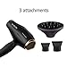 VASLON 1875W Lightweight Negative Ions Hair Blow Dryer with Concentrator Nozzle 2 Speed and 3 Heat Settings Cool shot button DC Motor