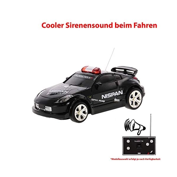 HSP Himoto RC ferngesteuertes Mini Polizei Auto Fahrzeug im 1:58 Maßstab mit Fernsteuerung und coolem Sirene und… – Bild 5