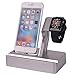 TopSun Ultralight Apple Products 4 in 1 Bracket, Apple Watch Stand, Iphone Charging Stand, ABS Dock Holder Station for Apple Watch & Docking Station Cradle Bracket for Ipod Iphone Ipad
