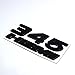 Yoaoo 2x OEM Black 345 345Emblem Badge Alloy Decal 3D Logo Replacement for 345 Badge 300C